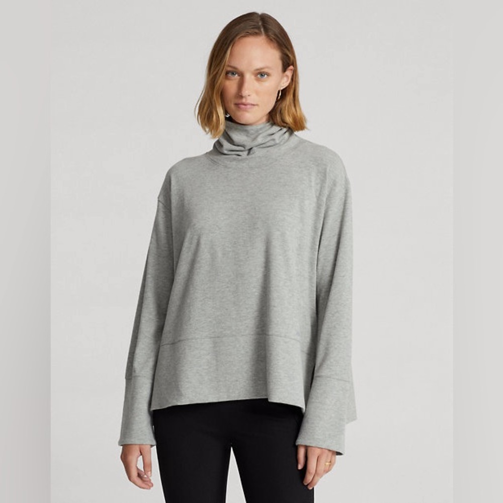 NWT RLX RALPH LAUREN Performance Cotton-Blend Oversized‎ Turtleneck Sweater Sz S